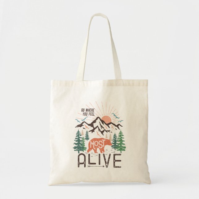 Bolso De Tela Campamento de montaña (Frente)