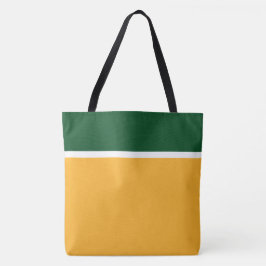 Bolso De Tela Campamento Divertido Verde Blanco Rayas Arriba Nar