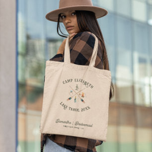 Bolso De Tela Campamento Ilustrado Dama de Honor de Soltera