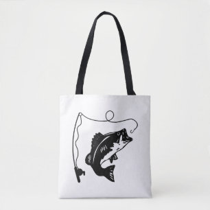 Bolso De Tela Campaña de pesca con pescado