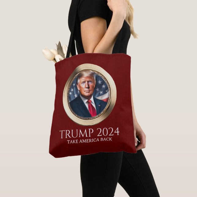 Bolso De Tela Campaña de Trump 2024 Colectivo Rojo Republicano (Detalle)