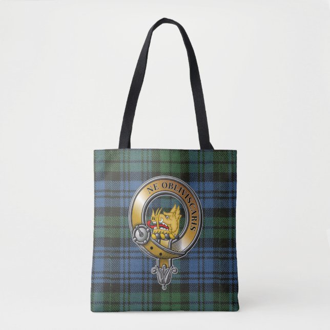 Bolso De Tela Campbell Tartan & Badge (Anverso)