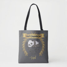 Campeón de Sueño de Panda Divertido Personalizable