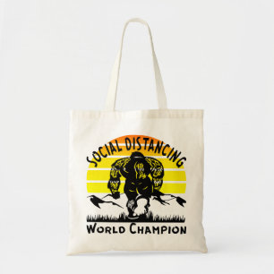 Bolso De Tela Campeón del mundo de distanciamiento social #