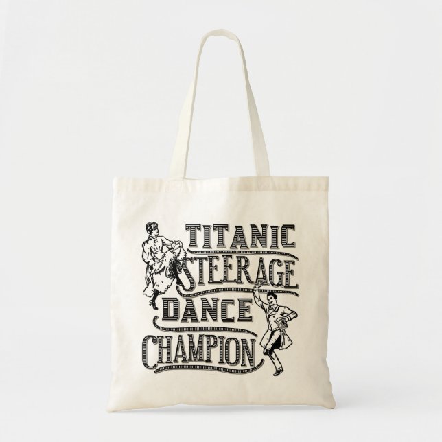 Bolso De Tela Campeón titánico divertido de la danza de Steerage (Frente)