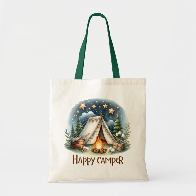Bolso De Tela "Camper feliz" Camping Tote Bag (Frente)