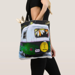 Bolso De Tela Camper Retro La Vida Es Un Viaje A Hippie