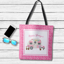 Bolso De Tela Camperador de glamper dulce para casa rosada