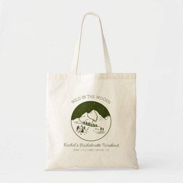 Bolso De Tela Camping Bachelorette Personalizada Tote Bag (Frente)