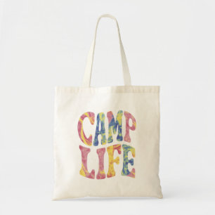 Bolso De Tela Camping Chicas de verano Camp Life Tie-Die Retro
