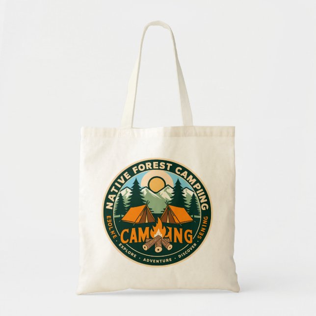 Bolso De Tela Camping de montaña nativa (Frente)