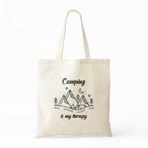 Camping es mi terapia simple verano