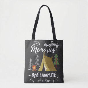 Bolso De Tela Camping Haciendo Recuerdos Un Campamento A La Vez