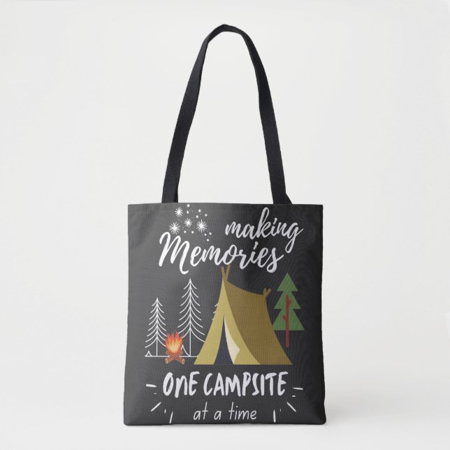 Bolso De Tela Camping Haciendo Recuerdos Un Campamento A La Vez (Anverso)