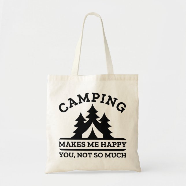 Bolso De Tela Camping Me Hace Feliz (Frente)
