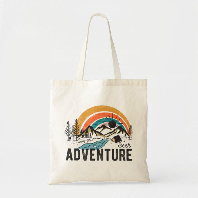 Bolso De Tela Camping Seek Adventure Mountain (Frente)