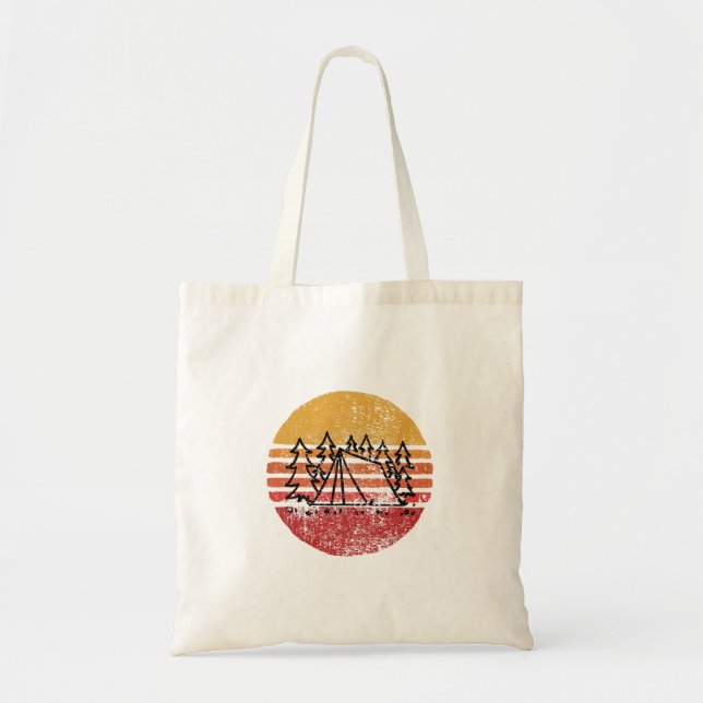 Bolso De Tela Camping Vintage (Frente)