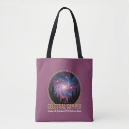 Bolso De Tela Campista Celestial Escena Nocturna de la Galaxia