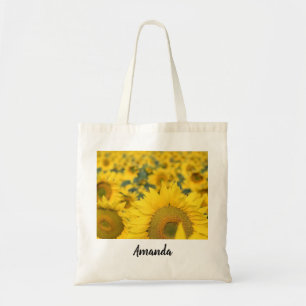 Bolso De Tela Campo amarillo de girasoles, fotografía
