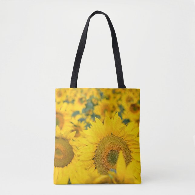 Bolso De Tela Campo amarillo de girasoles, fotografía (Anverso)