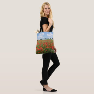 Bolso De Tela Campo de amapola en flor