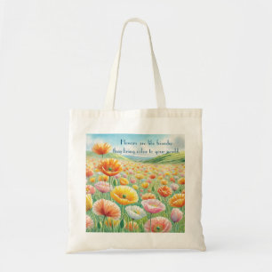 Bolso De Tela Campo de amapola y presupuesto de Islandia