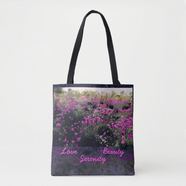 Bolso De Tela Campo de flores (Anverso)