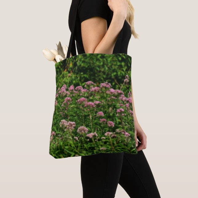 Bolso De Tela Campo De Flores De Hierba De Joe Pye (Detalle)