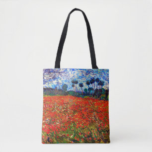 Bolso De Tela Campo de flores rojas, Van Gogh