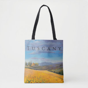Bolso De Tela Campo De Girasol En La Toscana