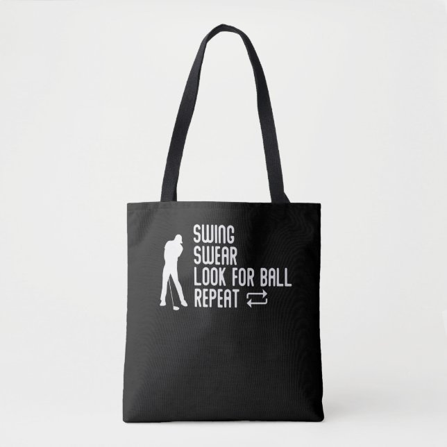 Bolso De Tela Campo de golf Chiste Sarcástico Humor Golf Golf (Anverso)
