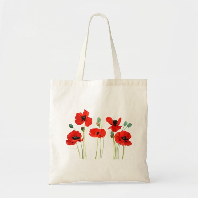 Bolso De Tela Campo de la amapola de Wanda Zuchowski-Schick (Frente)