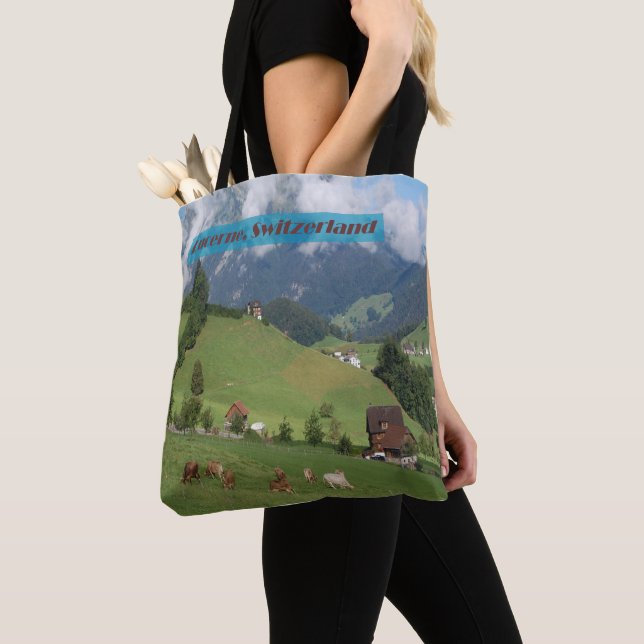 Bolso De Tela Campo de Suiza (Detalle)