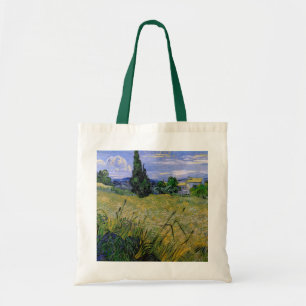 Bolso De Tela Campo de trigo verde con ciprés de Vincent van Gog