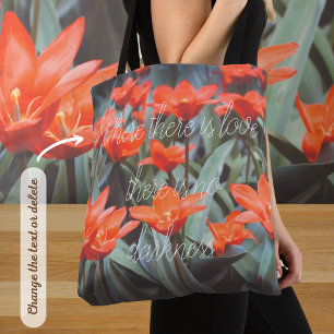 Bolso De Tela Campo de tulipán rojo