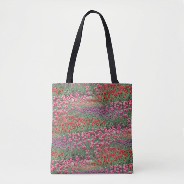 Bolso De Tela Campo De Tulipanes (Anverso)