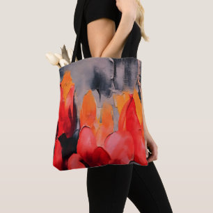 Bolso De Tela Campo de Tulipanes – Intensidad Floral Abstracta