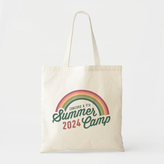 Bolso De Tela Campo de verano C9 Tote pequeño - Arcoiris (Frente)