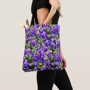 Bolso De Tela Campo Púrpura Pansy,