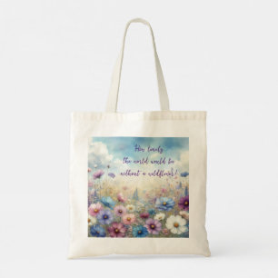Bolso De Tela Campo y presupuesto de flores silvestres