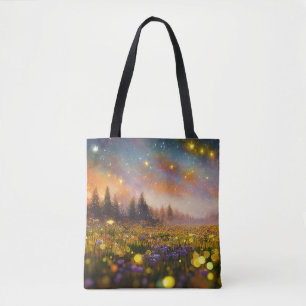 Bolso De Tela Campos de cristal y cielos estrellados