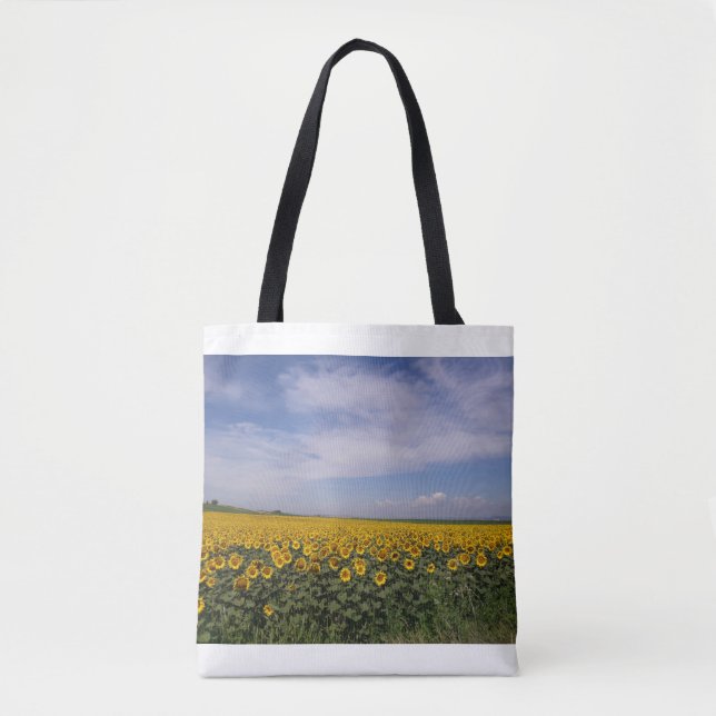 Bolso De Tela Campos de girasol Tote Bag (Anverso)