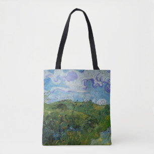 Bolso De Tela Campos de trigo verdes de Vincent van Gogh