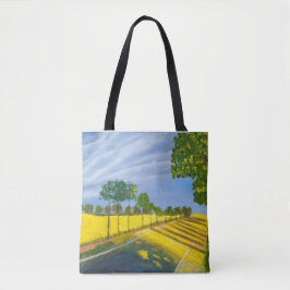 Bolso De Tela Campos Dorados y Sendero