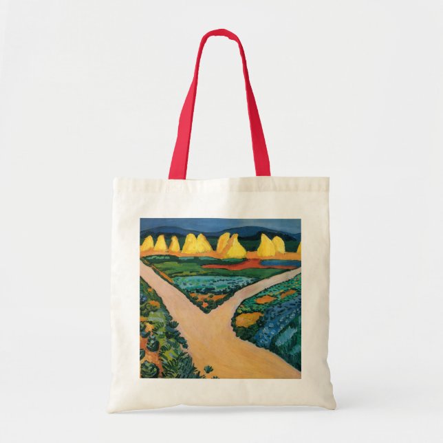 Bolso De Tela Campos vegetales por August Macke, Bella Artes de  (Frente)