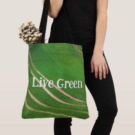 Bolso De Tela Campos verdes