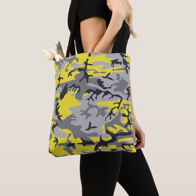 Bolso De Tela Camuflaje amarillo y gris, ejército, ejército (Detalle)