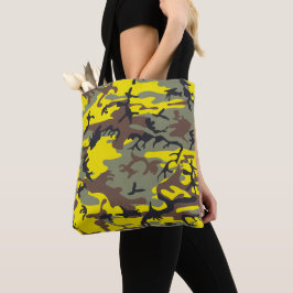 Bolso De Tela Camuflaje amarillo y marrón, ejército