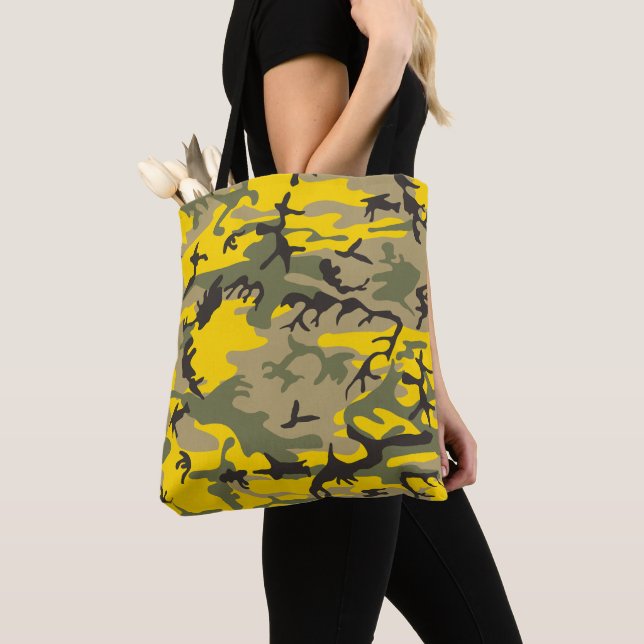 Bolso De Tela Camuflaje amarillo y verde, ejército, ejército (Detalle)