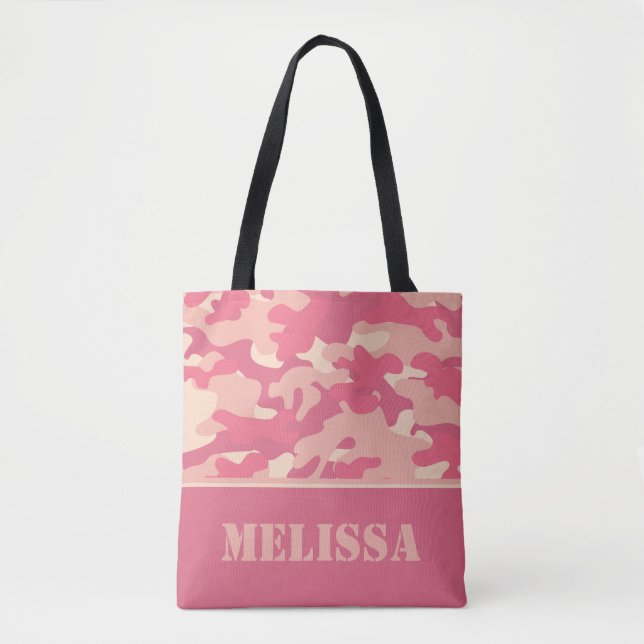 Bolso De Tela Camuflaje coralino el | de Camo personalizado (Anverso)